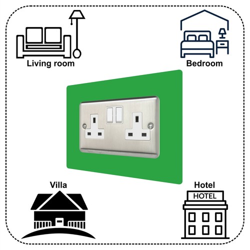 Enchufe interruptor de luz de pared protector de placa de acrílico envolvente de doble toma hágalo usted mismo - Imagen 49 de 101