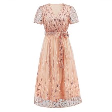 Womens Fashion Evening Dress V-Neck Mermaid Sequined Formal Dresses Party Gowns