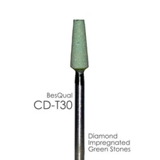Dental Lab Diamond Green Stone Besqual CD-T30 Taper for zirconia and porcelain 