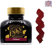 80ml Glass Fountain Pen Ink Bottle Oxblood Red Watercolor Writing Ink