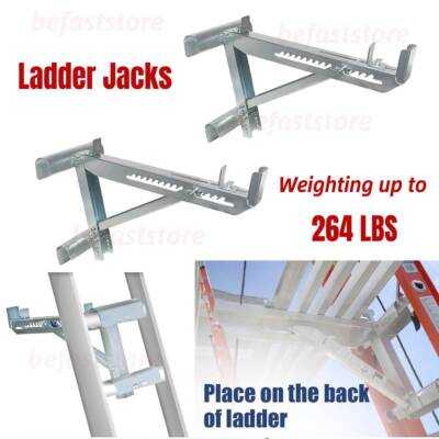 2pcs Stable Ladder Jacks Two-Rung Short Body Ladder Jack for Working at Height