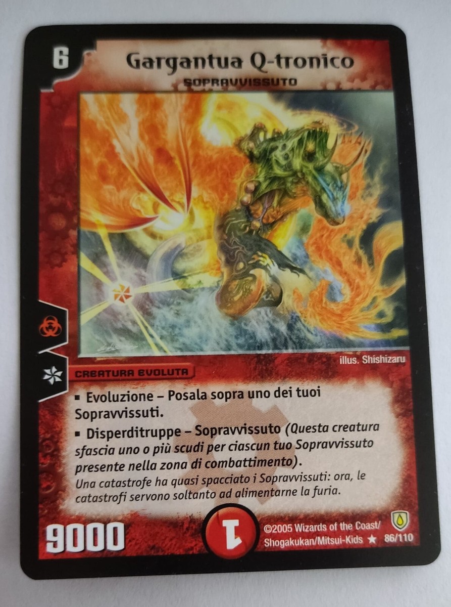 Q-tronic Gargantua DUEL MASTERS ORIGINAL CCG Rare Italian (IT