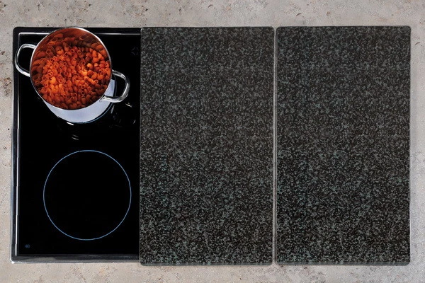 KESPER Herd-Abdeckplatte Granit Schneidebrett Glaskeramik-Schutz Herdabdeckung