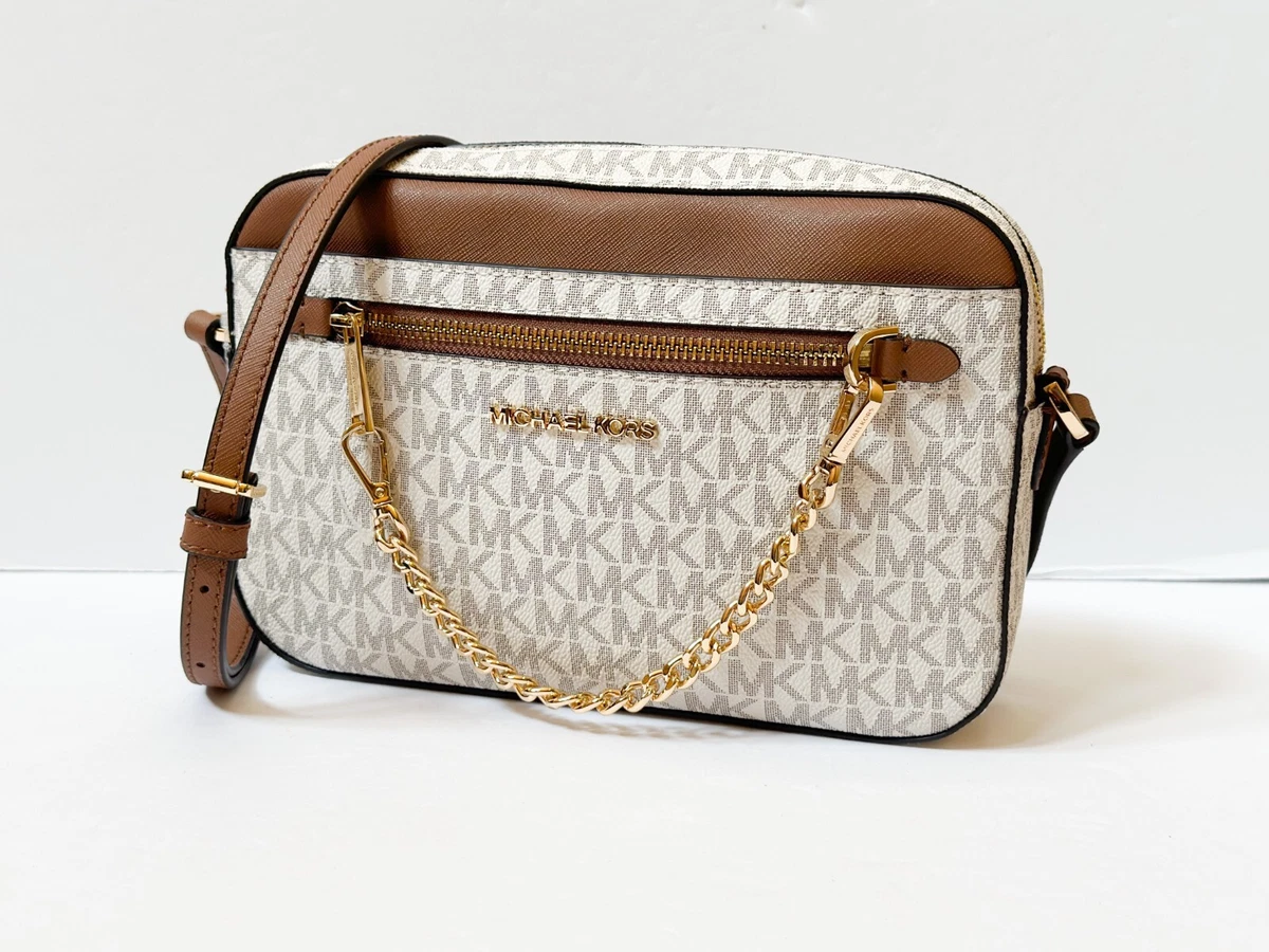 Michael Kors Jet Set East West Chain Crossbody Vanilla MK Luggage