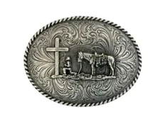 Montana Silversmiths Christian Cowboy Attitude Belt Buckle 61304