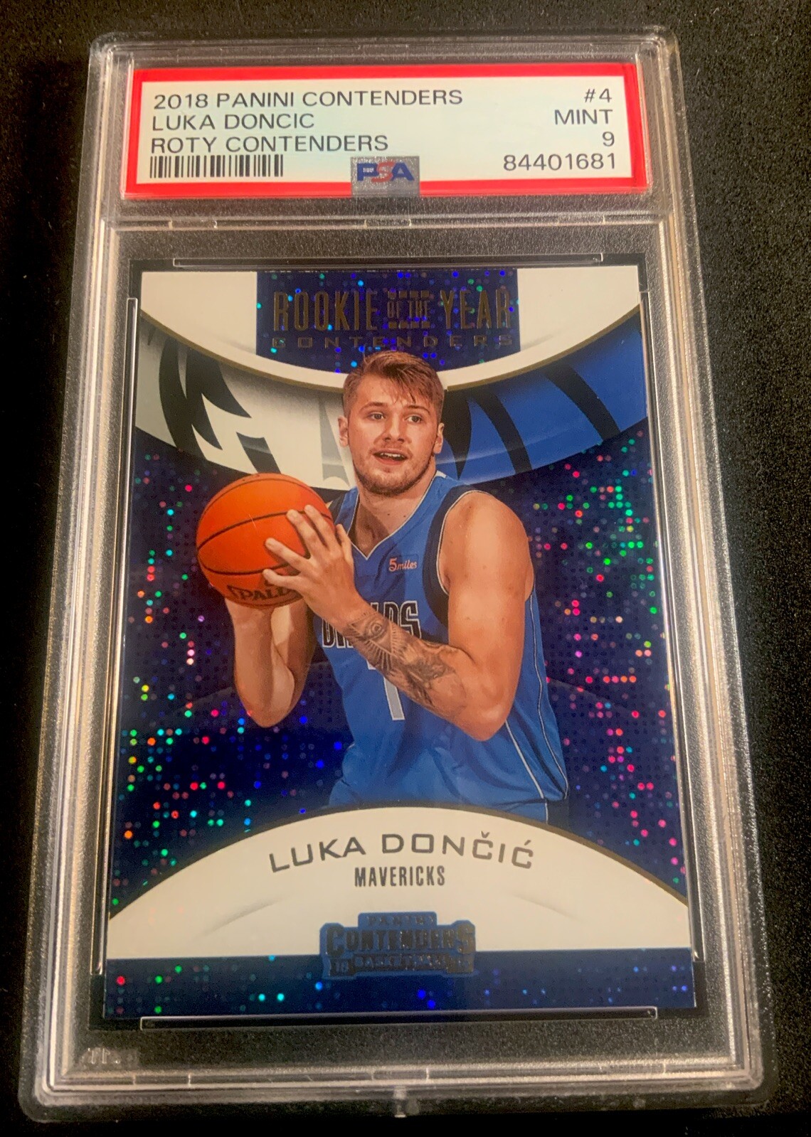 POP 36 PSA 9 RC Luka Doncic 2018-19 Contenders Rookie of the Year Sparkle Holo