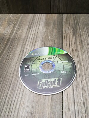 Fallout 3: Game of the Year Edition Microsoft Xbox 360 Game Disc 1 DISC ONLY