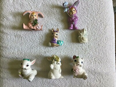 Easter Bunnies and Chick - Collection of 7