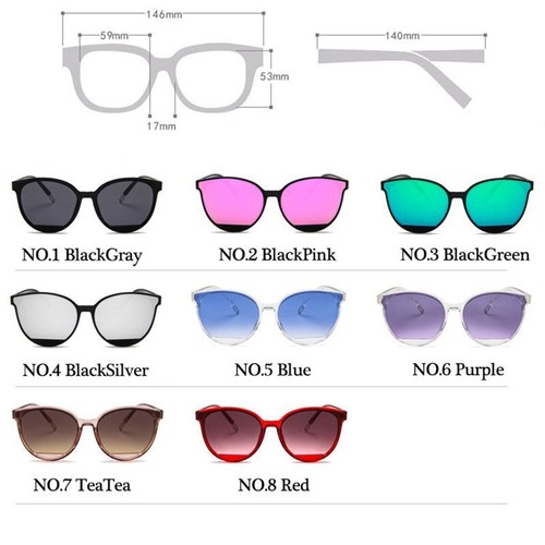 Wrap Sunglasses Resin Lens - Plastic Frame Mirror Gradient UV400 Fashion Eyewear - Picture 6 of 20