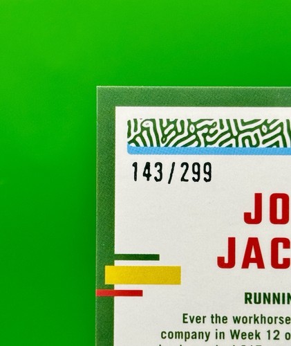 2023 Donruss Optic Football Josh Jacobs Aqua Parallel /299 - Picture 3 of 3