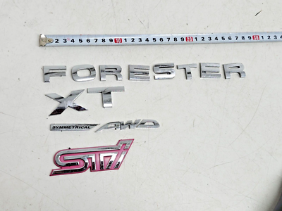 JDM SUBARU FORESTER XT STI SH5 TRUNK EMBLEMS SET OEM | eBay
