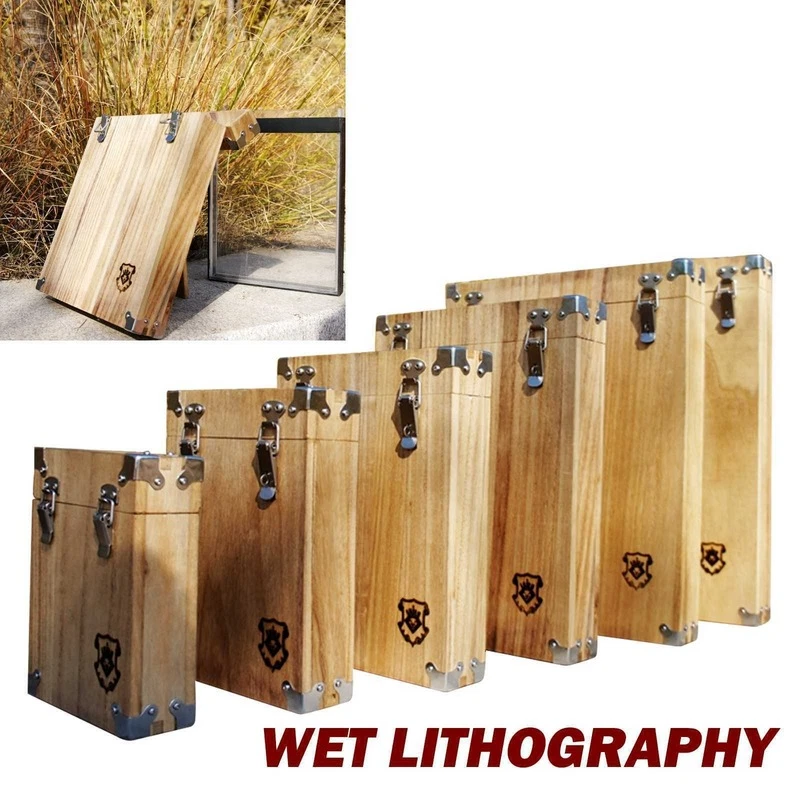 Tanque de viaje de fotografía de madera de 11 * 14 pulgadas 14 * 17 pulgadas para proceso de colodión de placa húmeda Foto 3 de 4