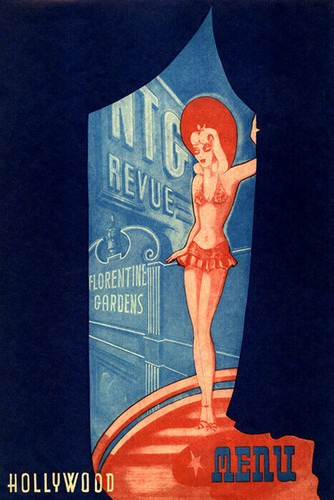 FLORENTINE GARDENS HOLLYWOOD NIGHTCLUB DANCE BEAUTIFUL GIRL VINTAGE POSTER REPRO - Picture 1 of 3