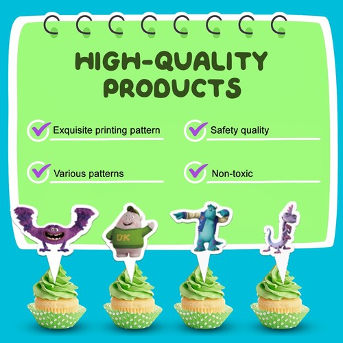 Monsters Inc University Birthday Party Supplies Tableware Decoration Plates kids - Picture 6 of 10