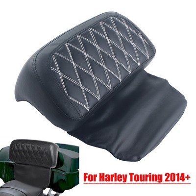 Rear Pack Trunk Backrest Pad Für Harley Road King Electra Street Tri Glide 14Up