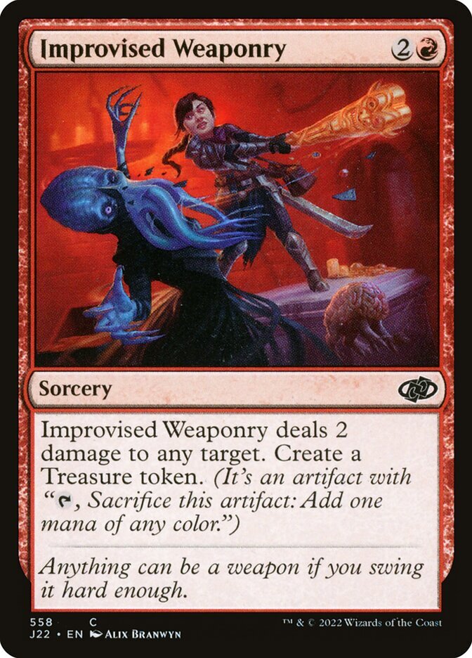 MTG Magic the Gathering Improvised Weaponry (558/835) Jumpstart 2022 LP