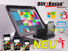 MODERNE TSE KELLNERKASSE mit 15" TOUCH BLITZ!KASSE GASTRO DSfinV-K 2.3 GoBD