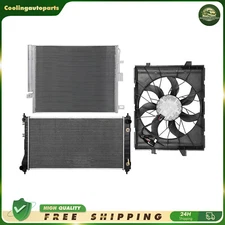 Radiator & Condenser & Cooling Fan Assembly For 2015 2016-2020 Dodge Durango