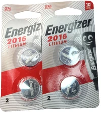 4 PACK ENERGIZER ECR2016 CR2016 Lithium Bat. (GREAT EXPIRE 12/33) FREE TRACKING