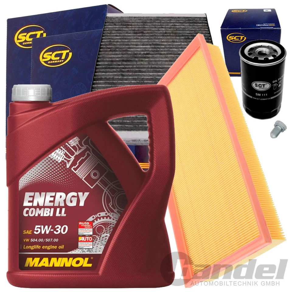 FILTERSET INSPEKTIONSPAKET+MANNOL 5W30 ÖL für AUDI A3 8L TT 8N VW GOLF 4 BORA 1J