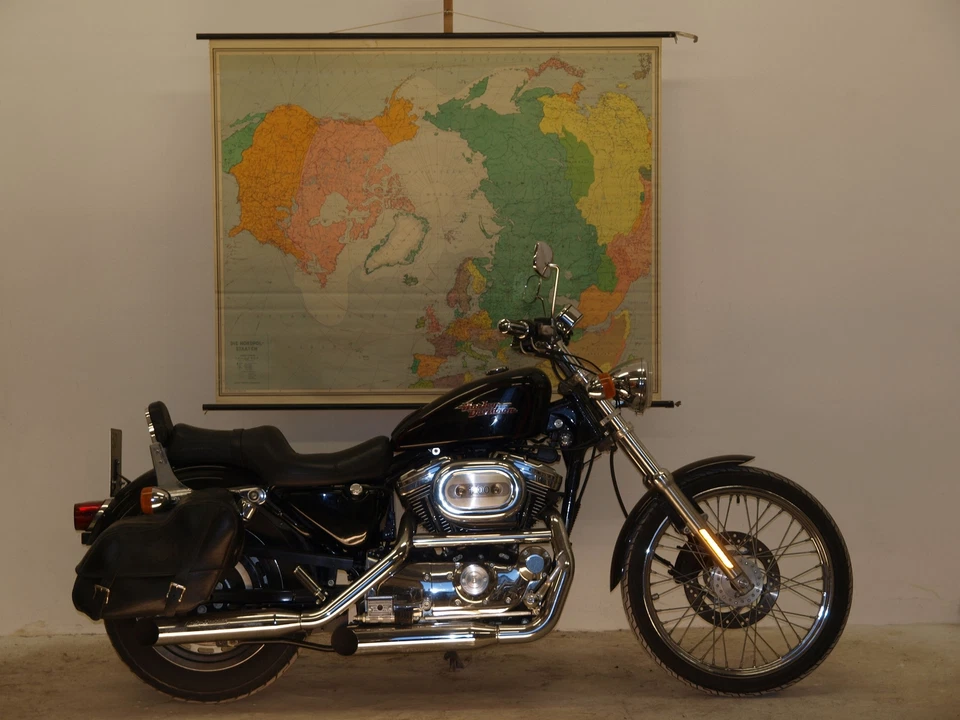 Mapa de pared escolar de los Estados del Polo Norte Canadá Estados Unidos Rusia FRG RDA 1959 144x117 cm Foto 2 de 4