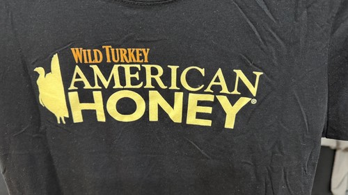 Brand New Wild Turkey American Honey Promo T-Shirt Soft Fabric Size Large - Picture 2 of 5
