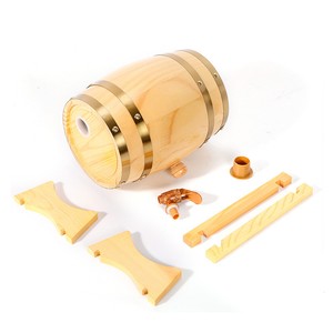 NEW-5-Liter-For-Storage-Wine-Whiskey-Spirits-Pine-wood-Barrel-Wooden-Kegs-US