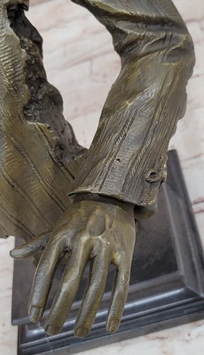 Jazz Band Musician Singer, African American Art Bronze Marble Base Statue Decor - 第 8/10 張圖片