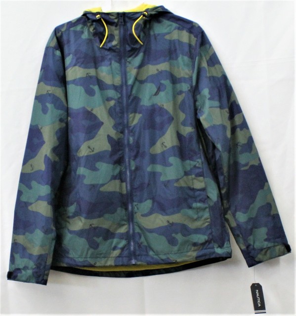 Nautica Blue Camo Windbreaker Jacket Men's Size XXL eBay