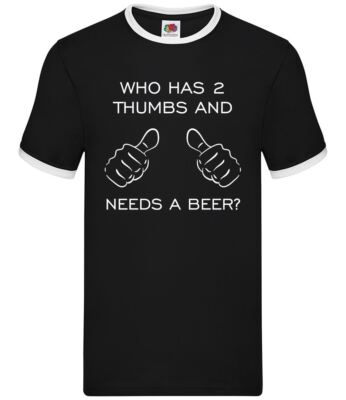2 Daumen und braucht ein Bier Daumen hoch - Herren klingeln - Bier trinken Kneipe