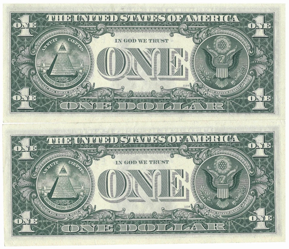  BARR Serial Number Fancy Federal Reserve Error Consecutive Note  - Image 2 of 4