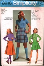 8918 Simplicity Sewing Pattern Misses Skirts in Two Lengths Vintage OOP Sew 12