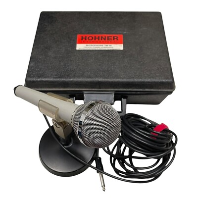 Vintage HOHNER Dynamic Cardioid Microphone TM-10 Untested For Parts or Repair
