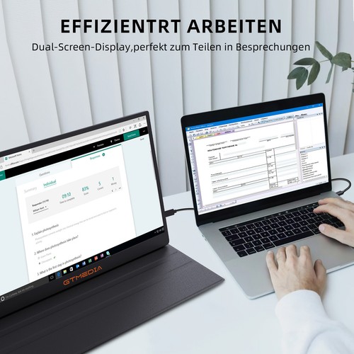 17,3 Zoll 2.5K 165Hz Tragbarer Monitore 2560*1440 QHD HDMI USB C IPS Display NEU - Picture 20 of 21