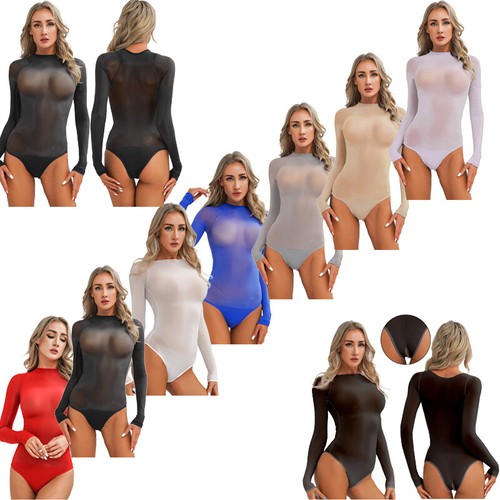 Womens Leotard Teddy Jumpsuit Lingerie Bodysuit One Piece Swimsuit High Cut - Picture 4 of 105