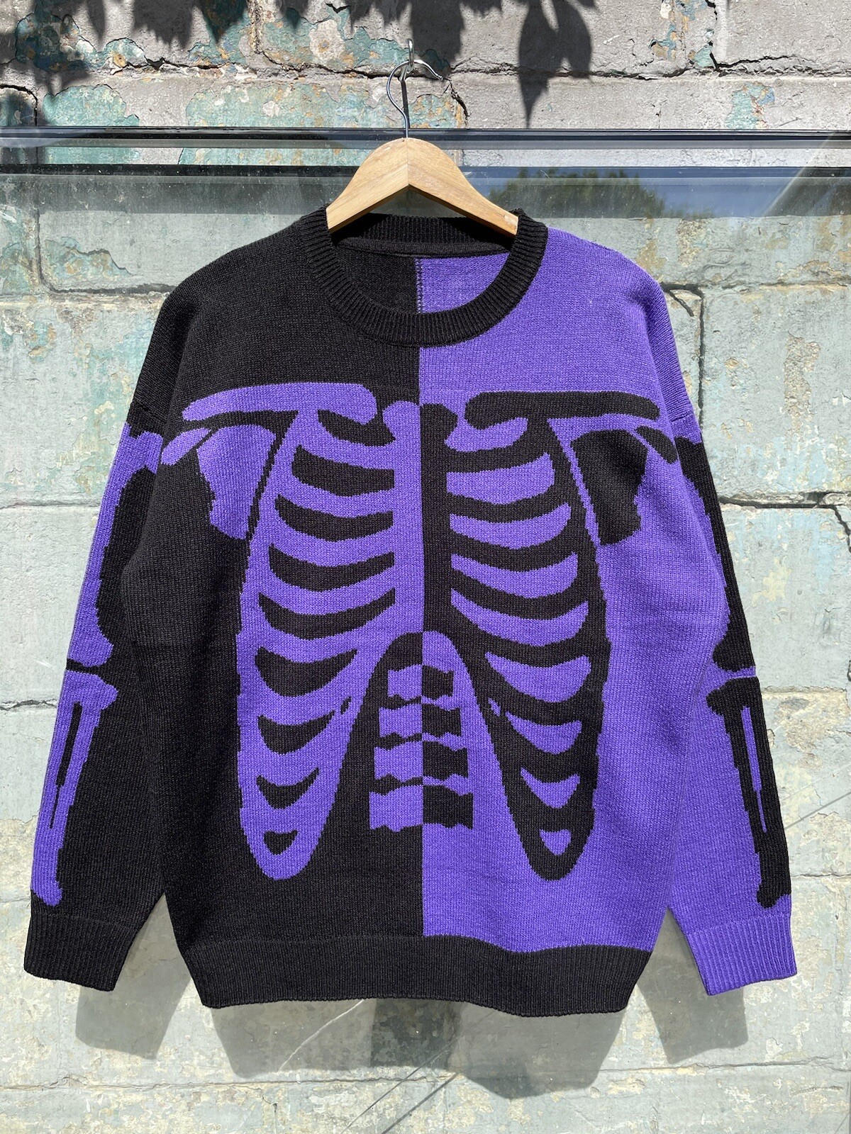 Rare Vintage 00s Y2K Skeleton Print Knitted Sweater Size M | eBay