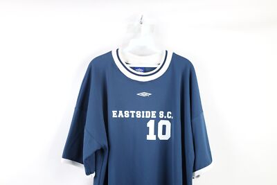 Vintage 90s Umbro Mens Large Distressed Short Sleeve Soccer