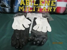 Military Chemical Protective Gloves Set Rubber 14" Work Gloves Small / Large NEW