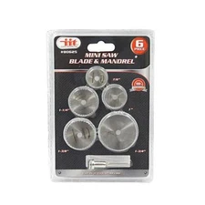 IIT 6pc Mini Saw Blade with Mandrels Tools Set 80625
