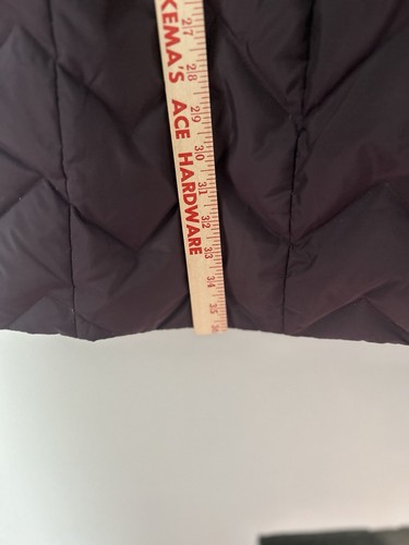 Tahari Women’s Purple Long Hooded Quilted Down Puffer Jacket Size M - Picture 15 of 15