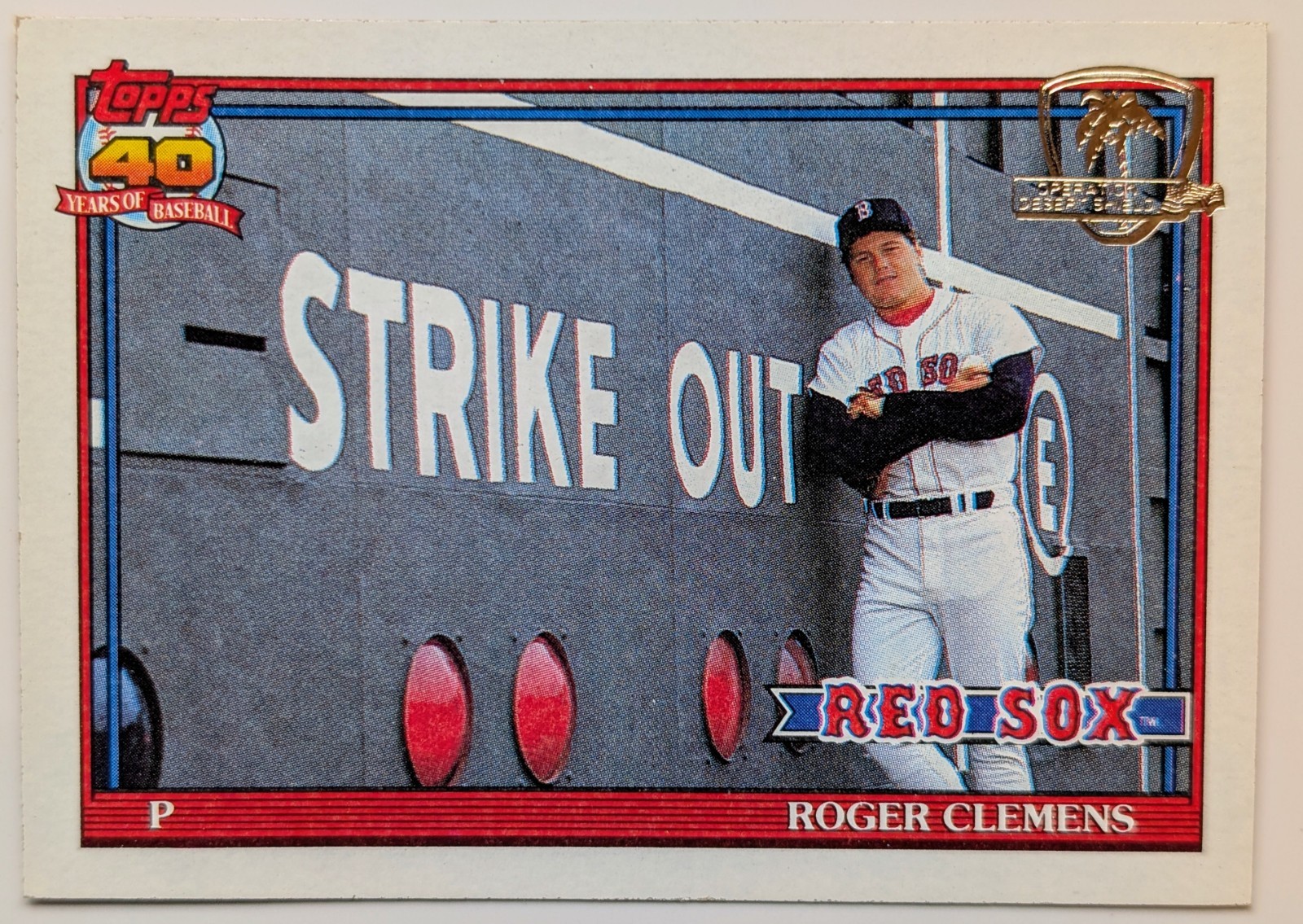 1991 Topps 40 Years of Baseball Roger Clemens Desert Shield #530 MINT RARE