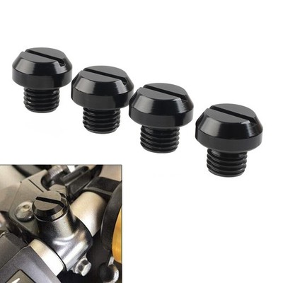 4PCS Universal Motorrad Spiegel Loch Blindstopfen M10 Schrauben Bolzen Kappe Kit