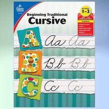 Beginning Traditional Cursive Handwriting Workbook for Kids Handwriting Pract...