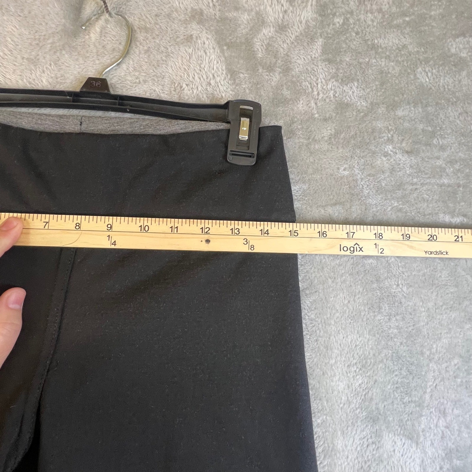 HUE Black Leggings Basic Comfortable Stretch Wais… - image 4