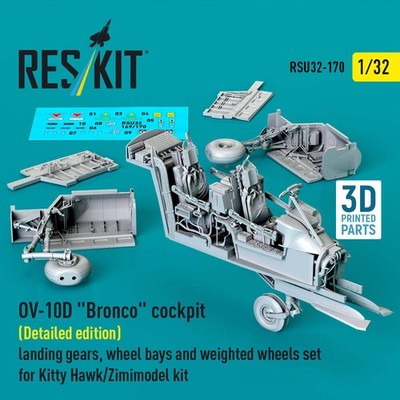 ResKit RSU32-0170 1:32 OV-10D Bronco Cockpit (Detailausgabe) Fahrwerke, w