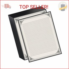 Juvale Vintage Lined Paper - 48 Sheets, 8.5 x 11 In, Cream - Stationery  Letter