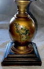 Antique SCOVILL MFG QUEEN ANNE PARLOR OIL LAMP Quilted Amber EAPG Victorian Era — photo 2