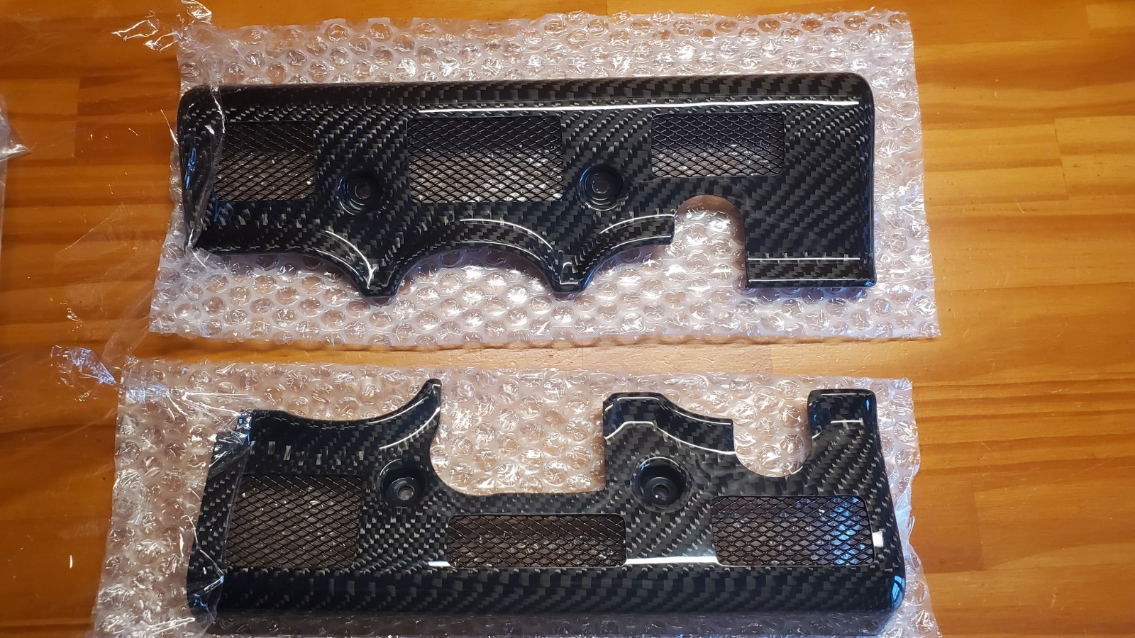 Honda Acura NSX Carbon Fiber Injector Fuel Rail Wire Harness Cover Trim Set