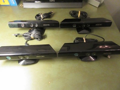 (9$4) Four (4) Authentic Xbox 360 Kinect Sensor Black  + US Seller Tested