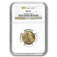 1/4 oz American Gold Eagle MS-69 NGC (Random Year) 4700.92 per troy oz